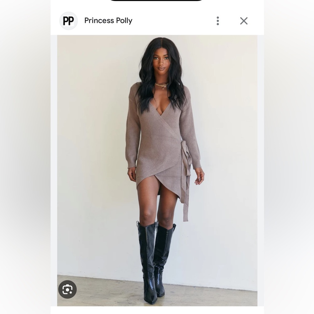 Princess Polly knit wrap dress